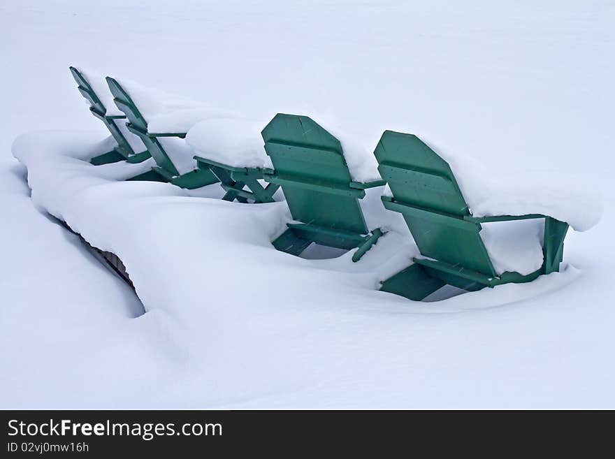 Adirondack Chairs in the Snow