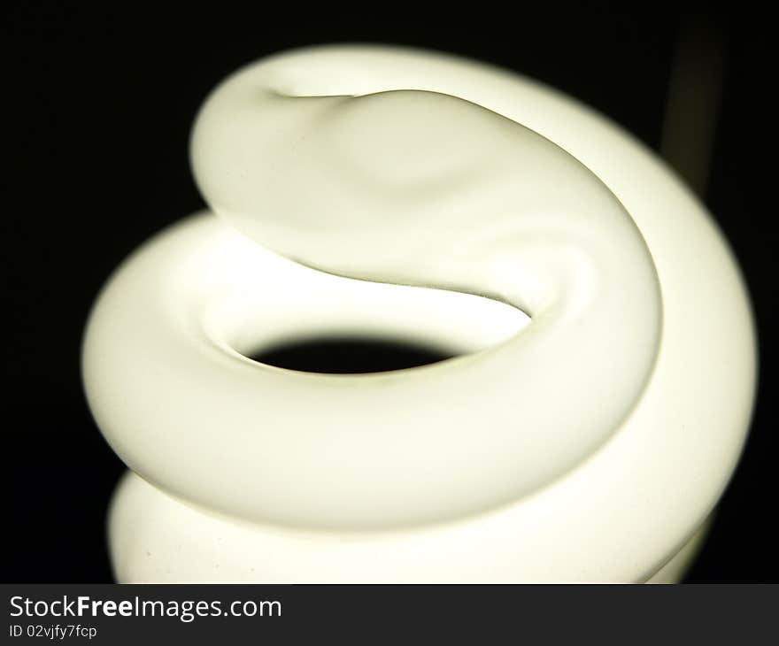 Close up shot of white  fluorescent light bulb. Close up shot of white  fluorescent light bulb