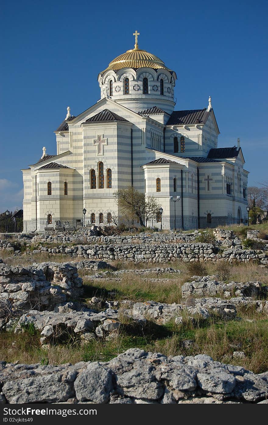 St. Vladimir's Cathedral, Chersonese. It is one of the city's major landmarks and the mother cathedral Russian Orthodox Church