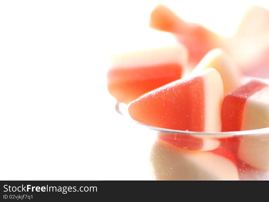 Close up Candy with white background