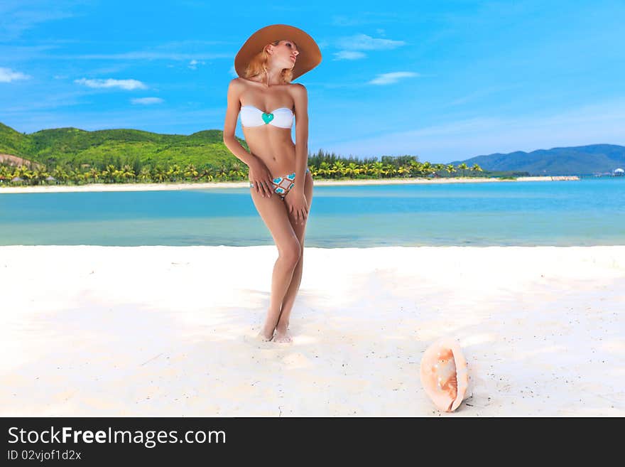 Woman on the beach