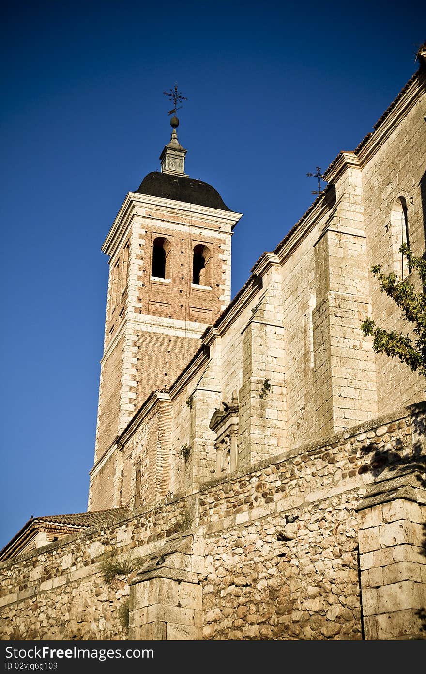 Church Bell Tower, Rural Landscape