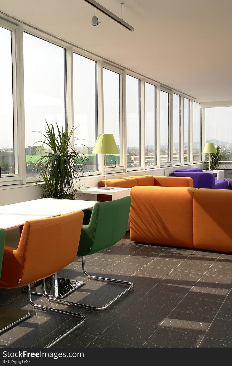 Modern office and vibrant colors. Modern office and vibrant colors