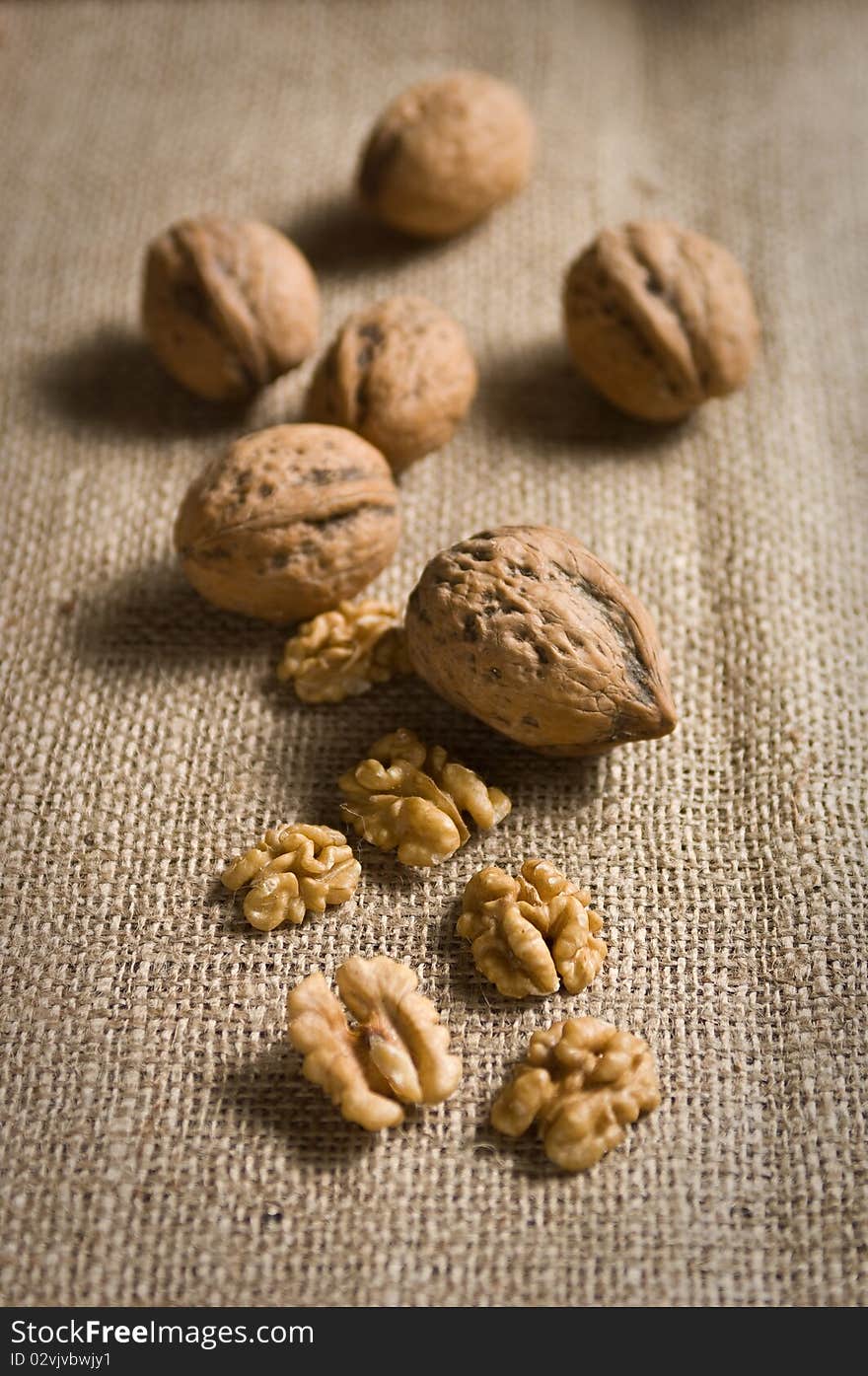 Walnuts with sack