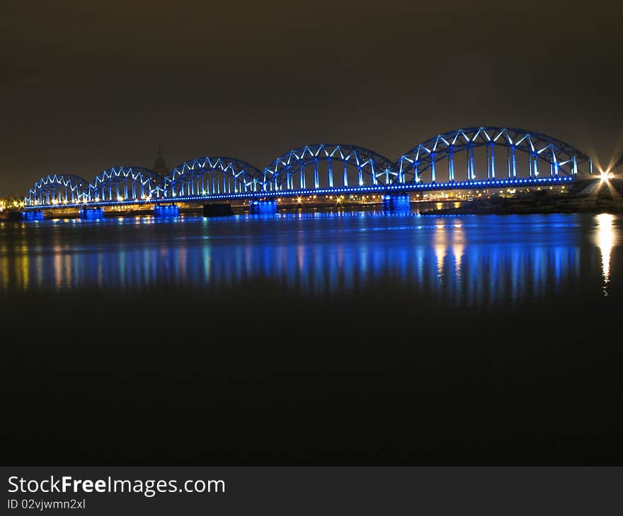 Rail Bridge Over Daugava