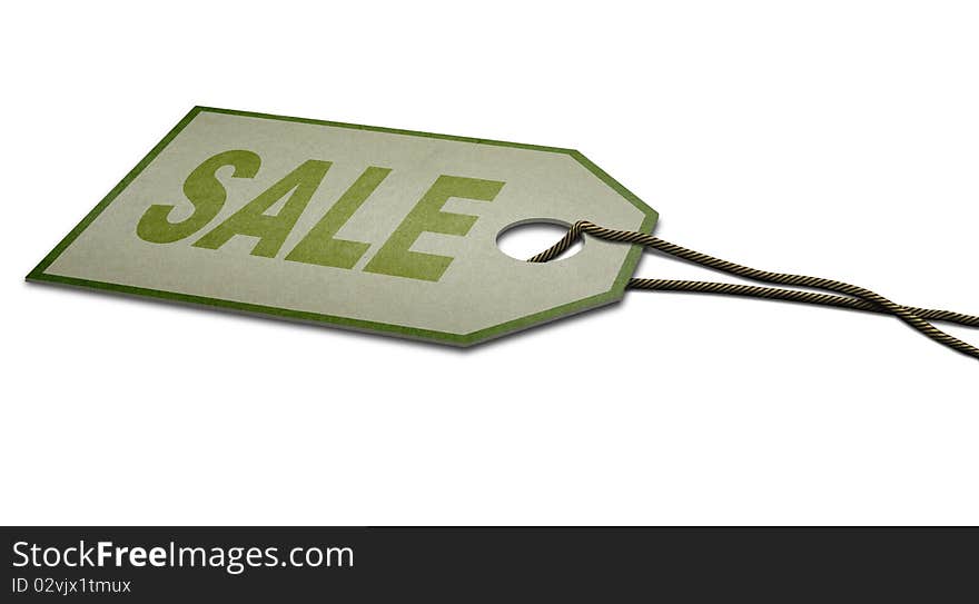 Eco sale tag 3d illustration