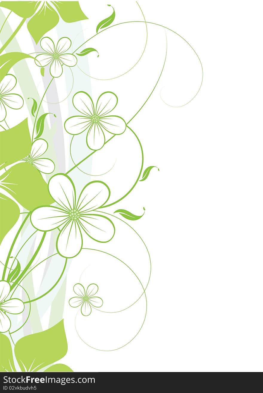 Abstract Floral Background With