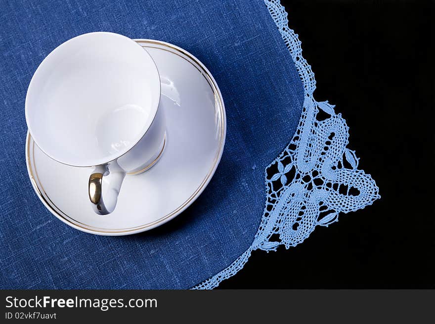 Cup on doily