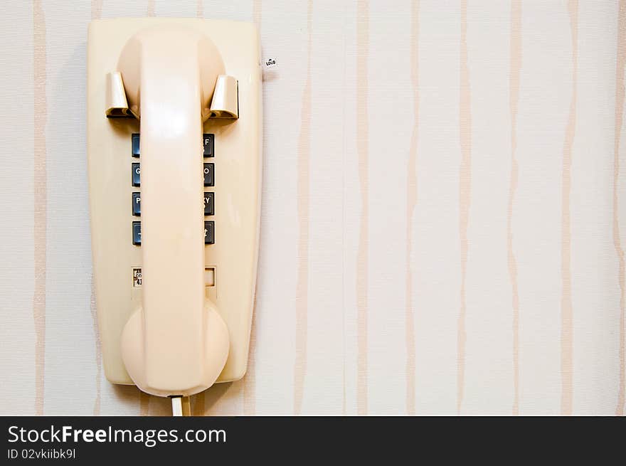 Old Wall Mounted Telephone.