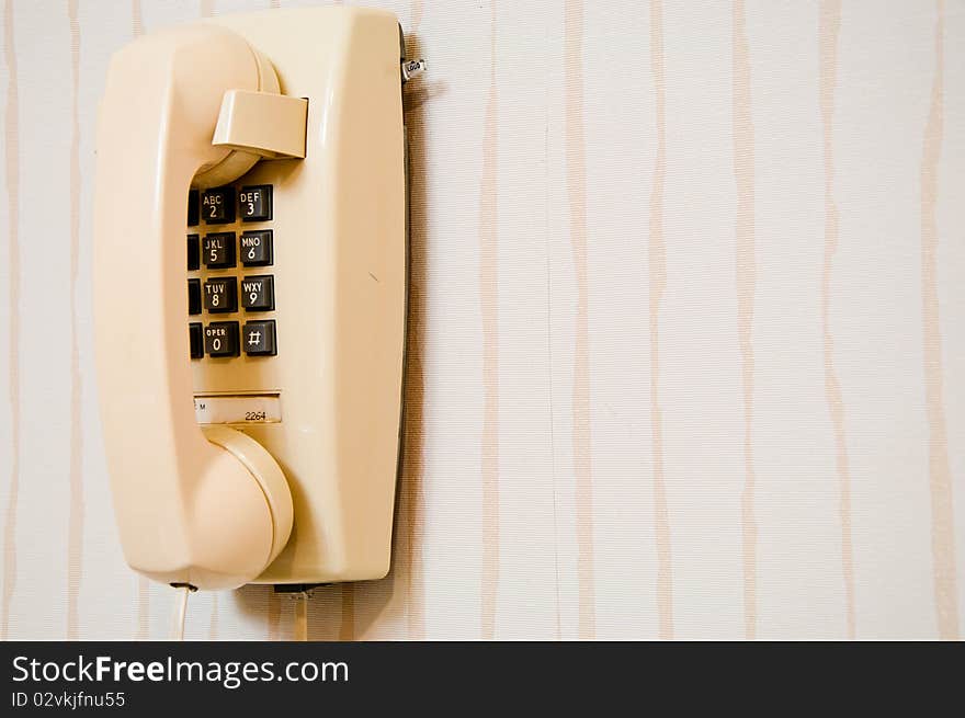 Old Wall Mounted Telephone.