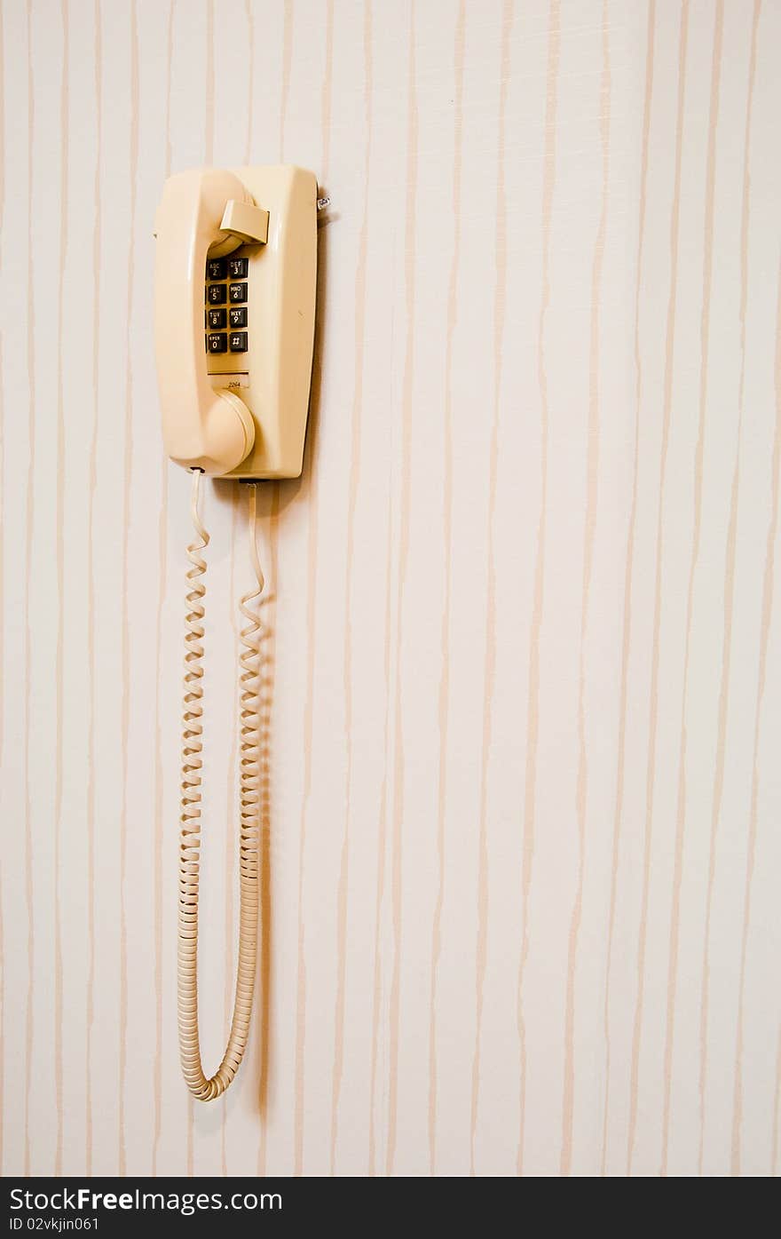 Old Wall Mounted Telephone.