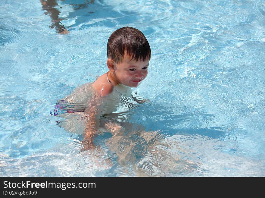 The boy in water