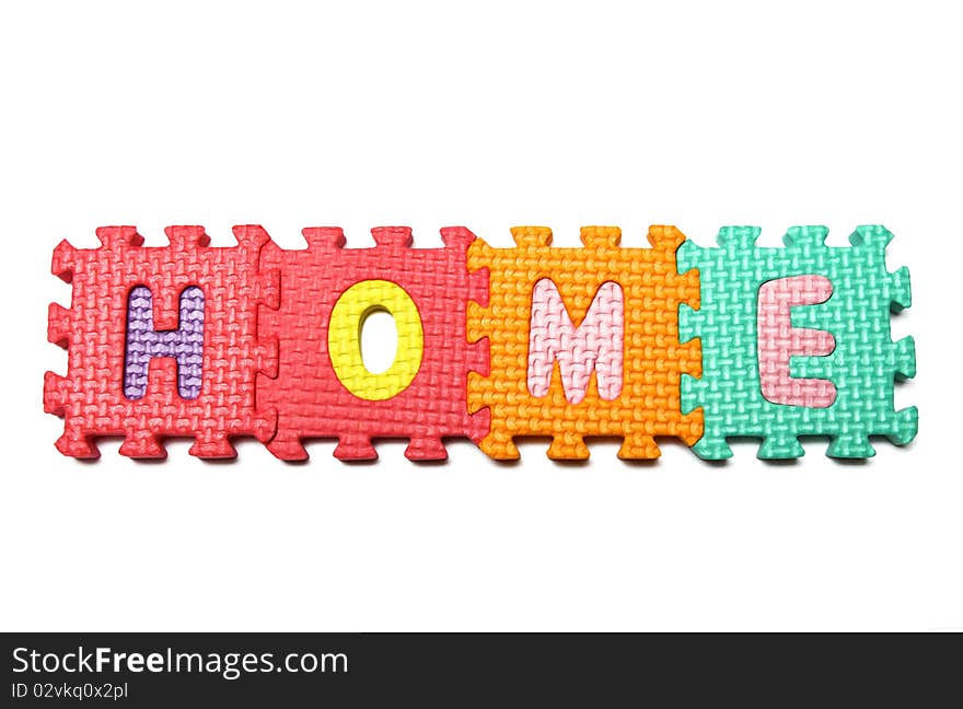 Letters puzzle from colorful plastic blocks. Letters puzzle from colorful plastic blocks