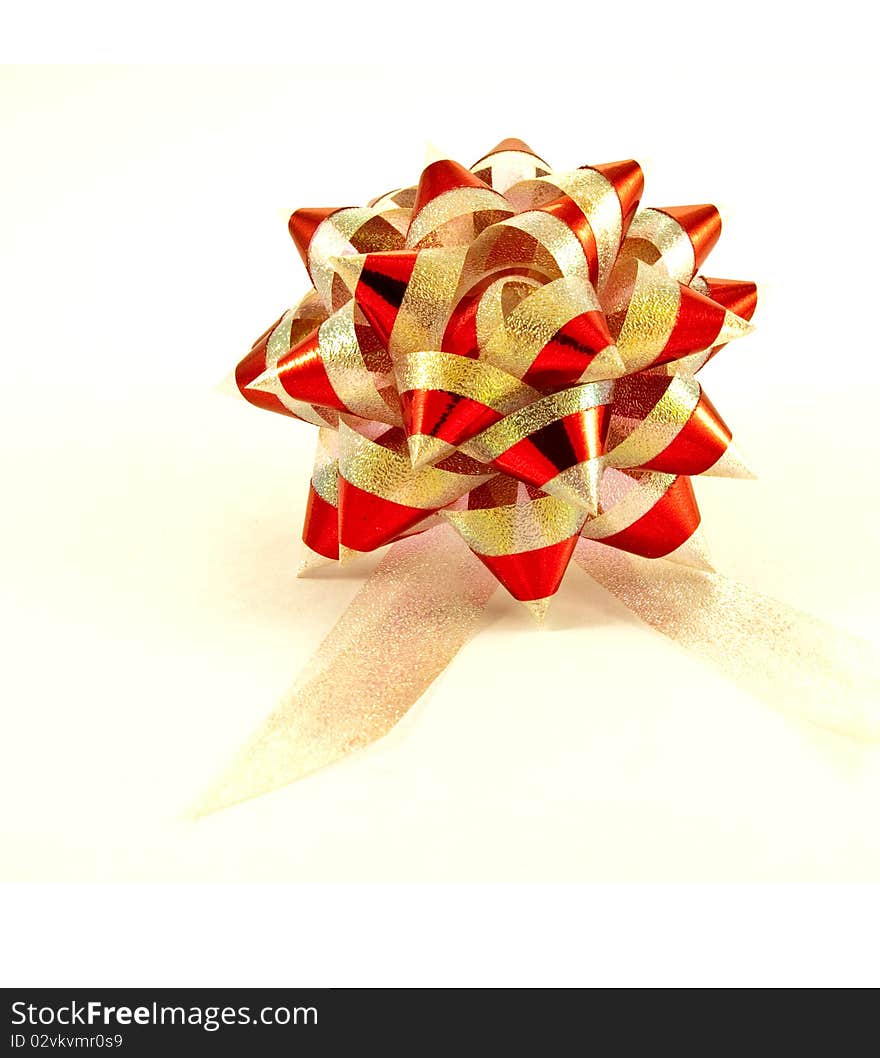 Red gold stripe ribbon