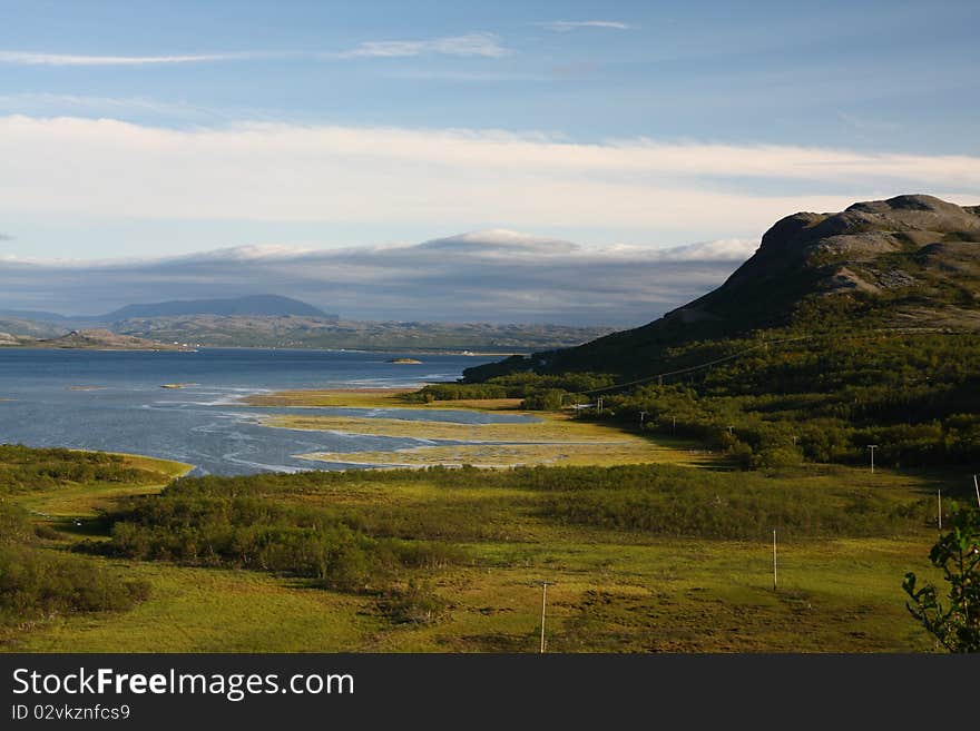 View over a beautiful Norwegian fjord. View over a beautiful Norwegian fjord