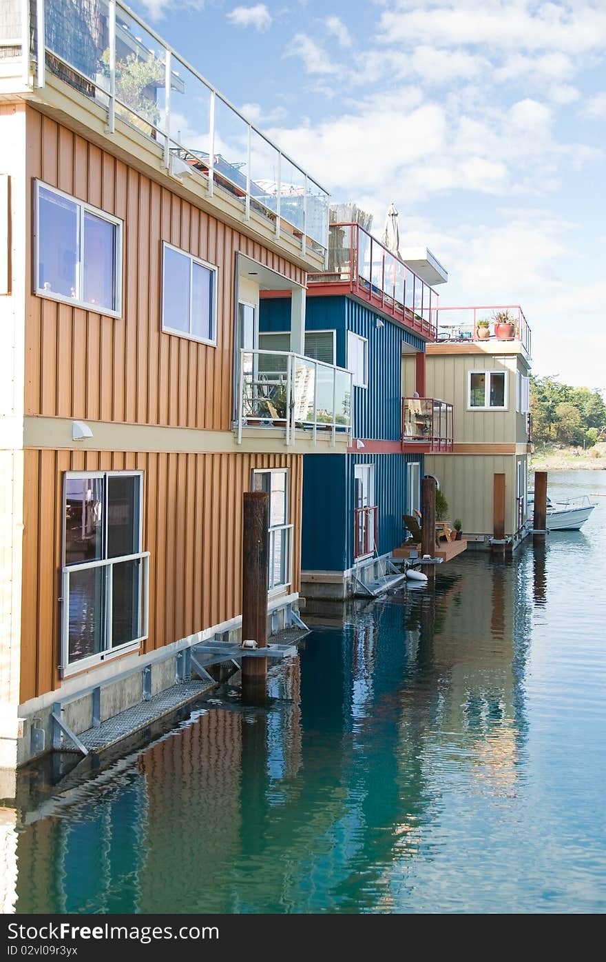 Float homes or marina village