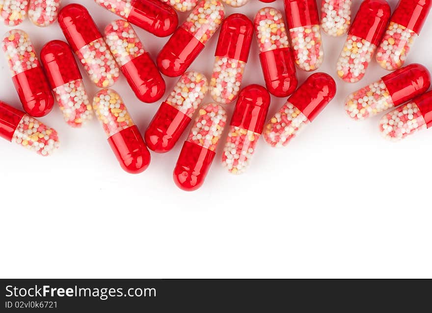 Tablets isolated on a white background. Tablets isolated on a white background