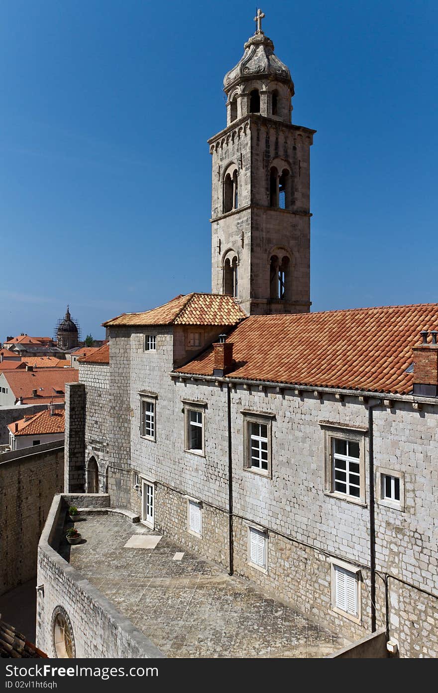 Clock tower in old city, Dubrovnik