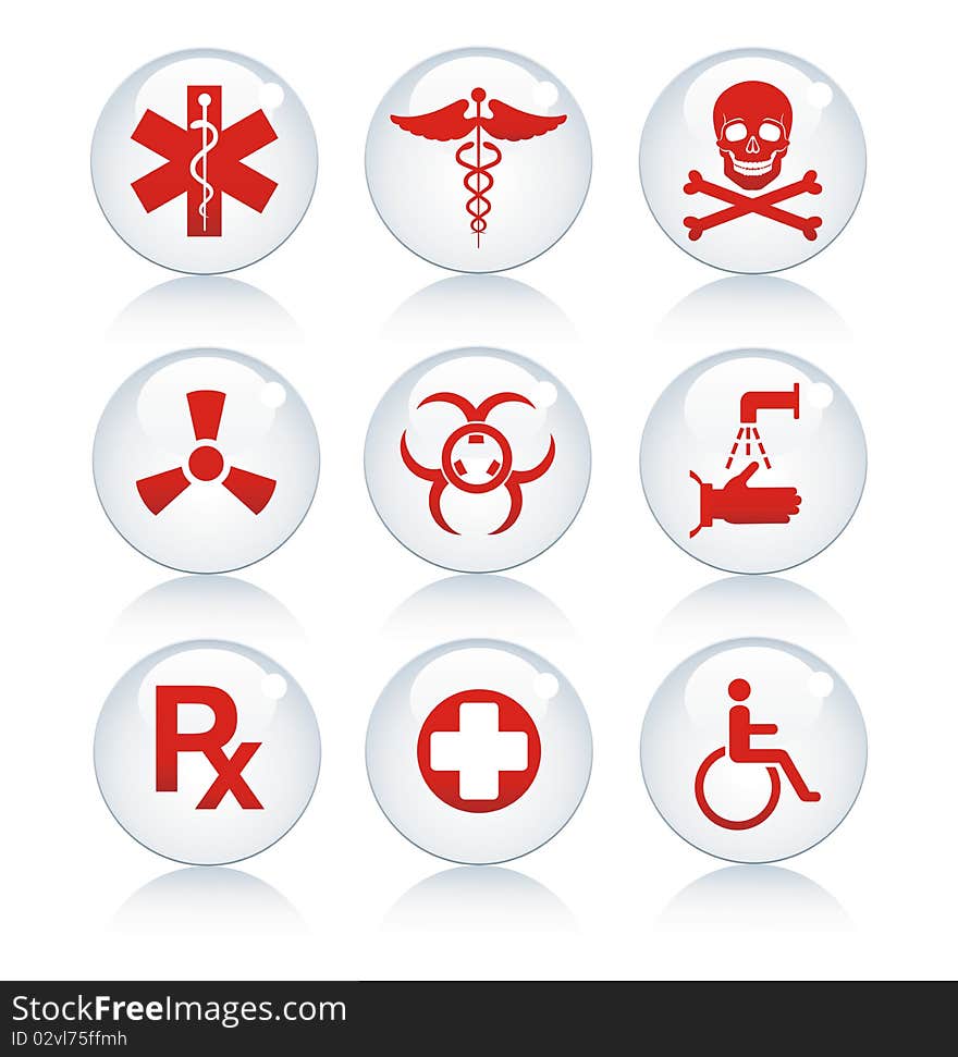 Set of medical icons.Image for design.