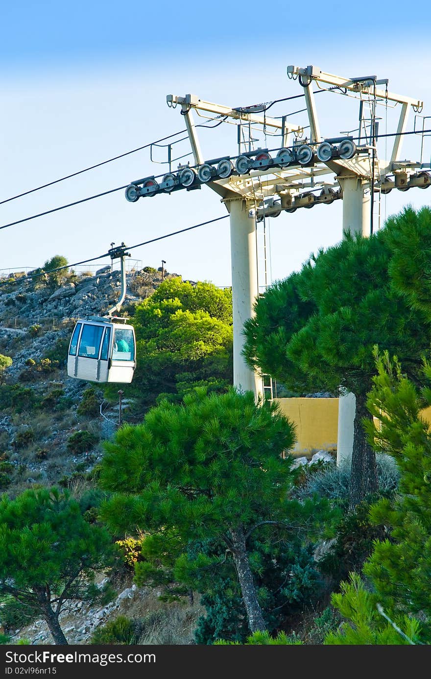 Teleferico cable car system in Benalmadena - for panoramic views of the region