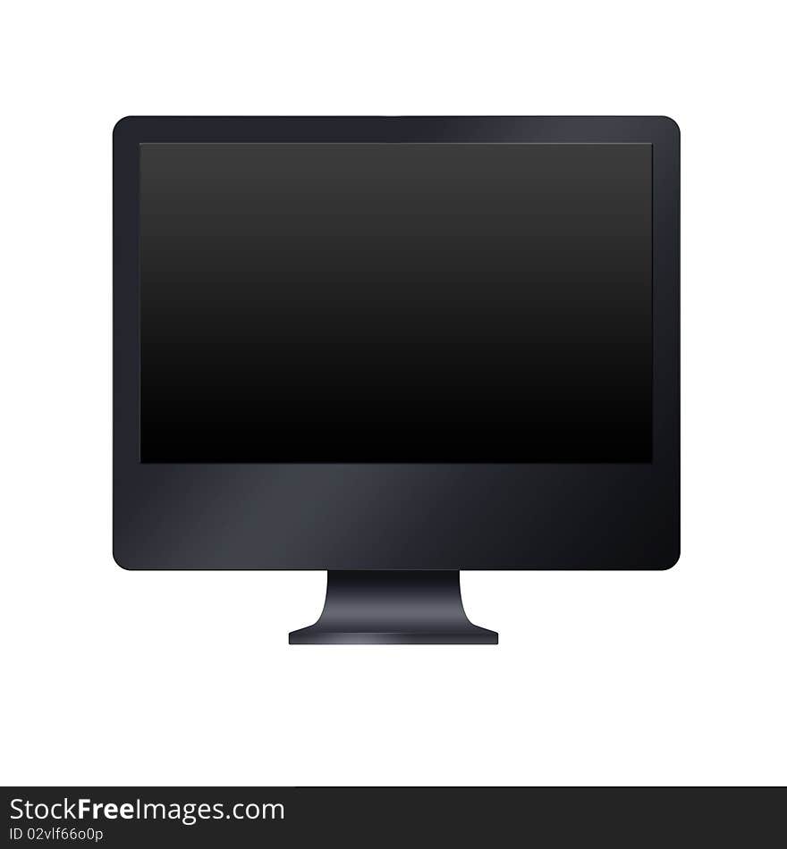 An illustration of a monitor on a white background. An illustration of a monitor on a white background