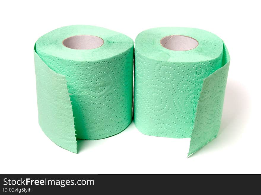 Toilet paper isolated on white background