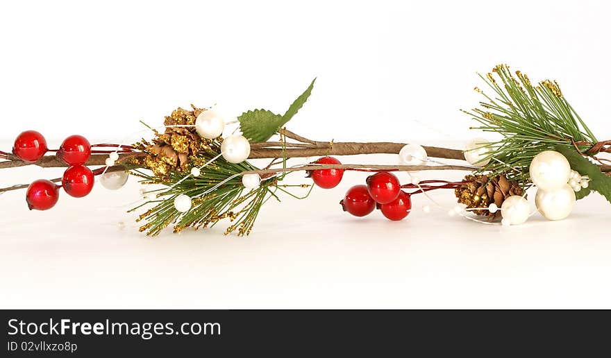 Christmas Decoration On White Background