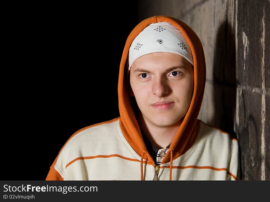 Fashionable young guy posing outdoors. Fashionable young guy posing outdoors