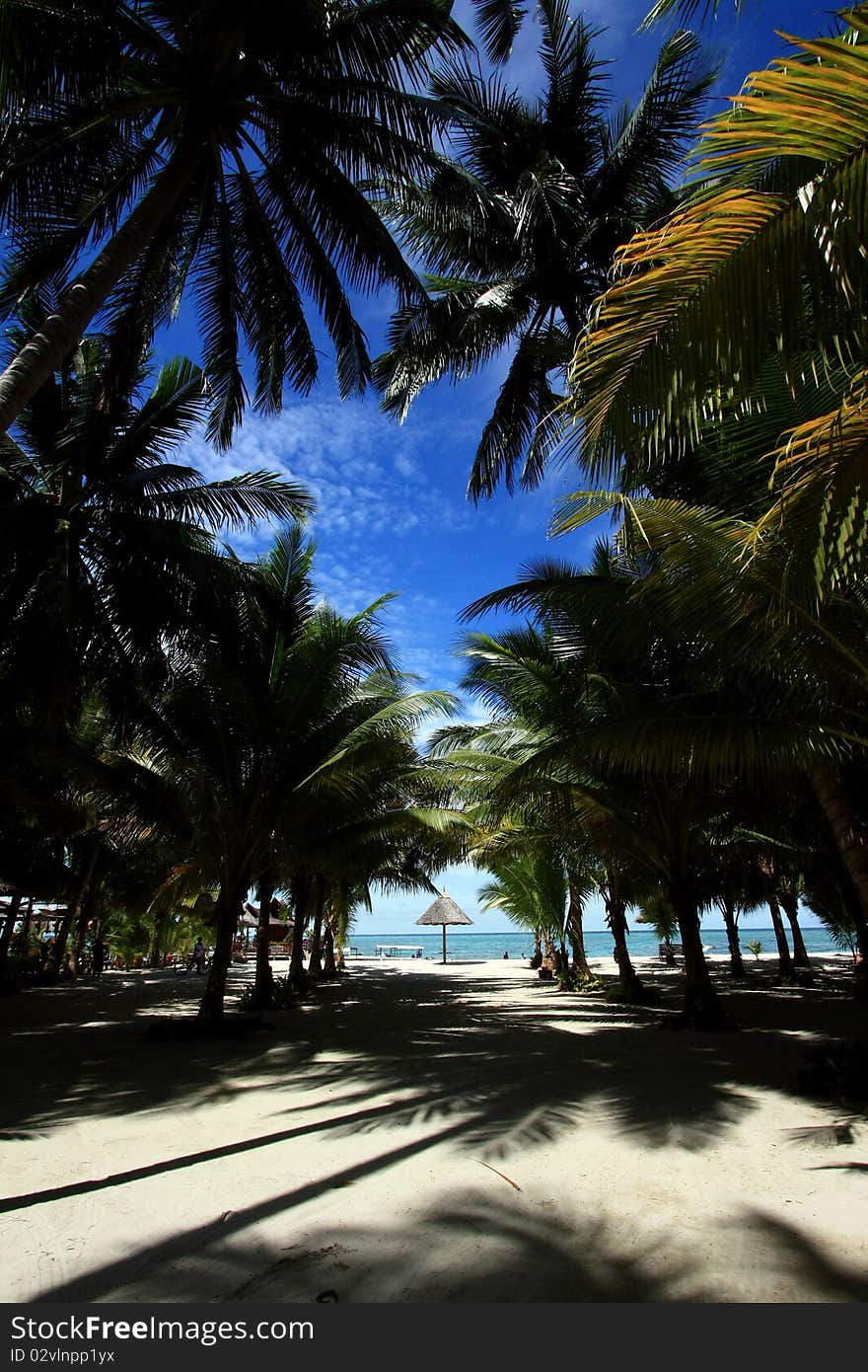 Blue sky paradise of sabah - mabul island. Blue sky paradise of sabah - mabul island