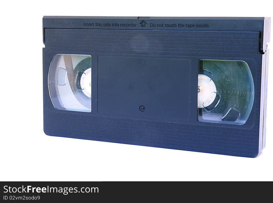 Old video cassette isolated on a white background