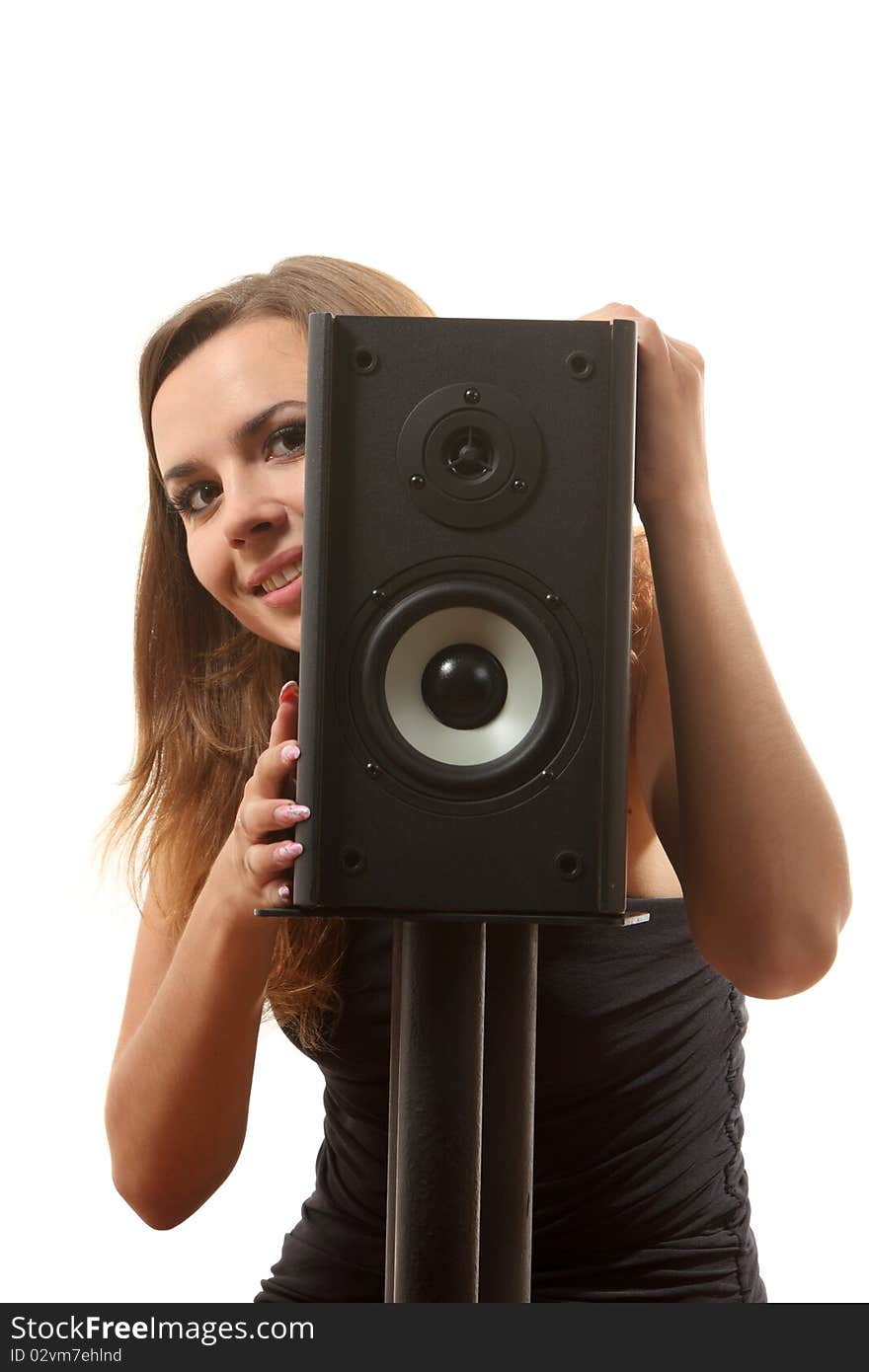 A girl and a speaker