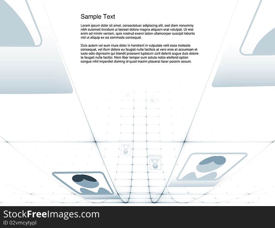 Conceptual interplay of perspective lines, shapes and symbols on the subject of business transactions, data processing, telecommunications, Internet and office work. Conceptual interplay of perspective lines, shapes and symbols on the subject of business transactions, data processing, telecommunications, Internet and office work.