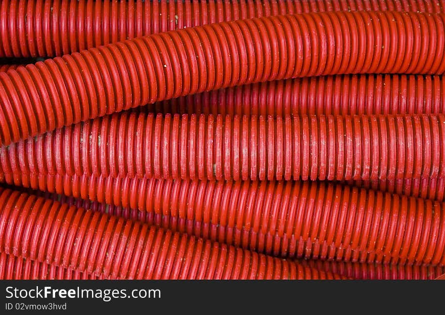 Red Corrugated Pipe