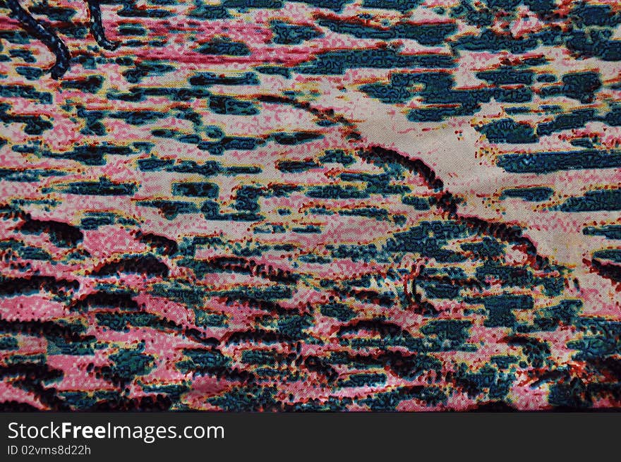 Fragment of colorful fabric texture as background