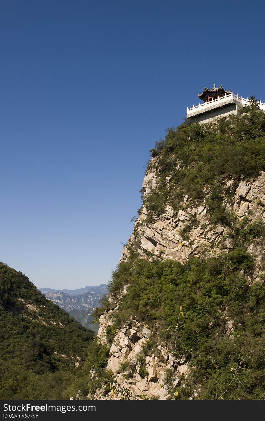 A temple on top of the mountain in beijing china