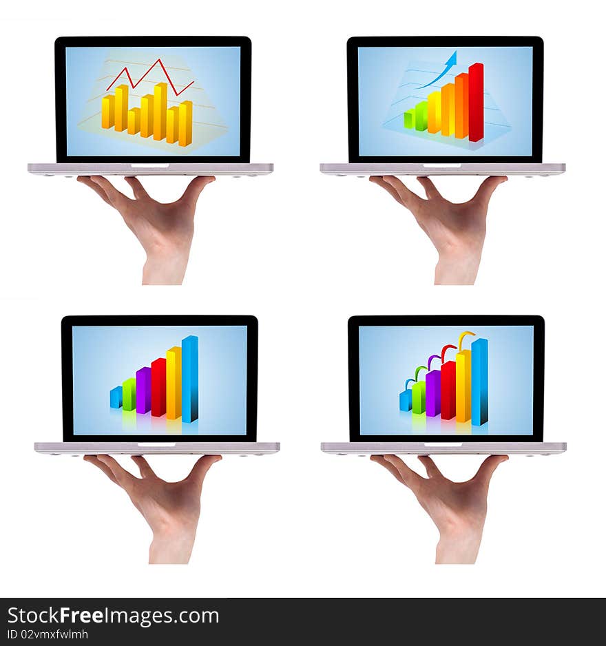 Dimensional Colorful Chart Collection In Laptop 1