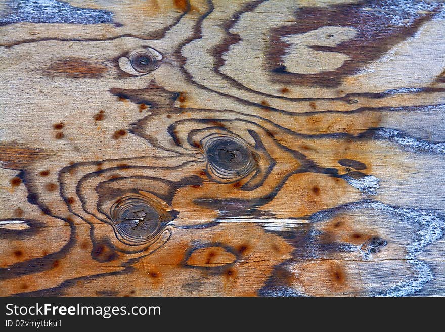 Close up of the wood of an old and rusty box. Close up of the wood of an old and rusty box