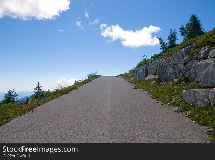 Way to heaven. Beautiful landscape of mountains from north italy