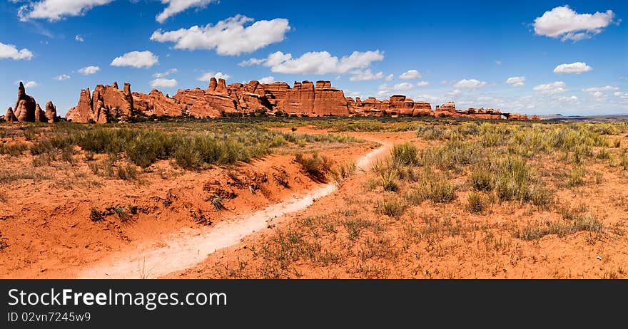 Panorama: midwest desert landscape in Utah. Panorama: midwest desert landscape in Utah