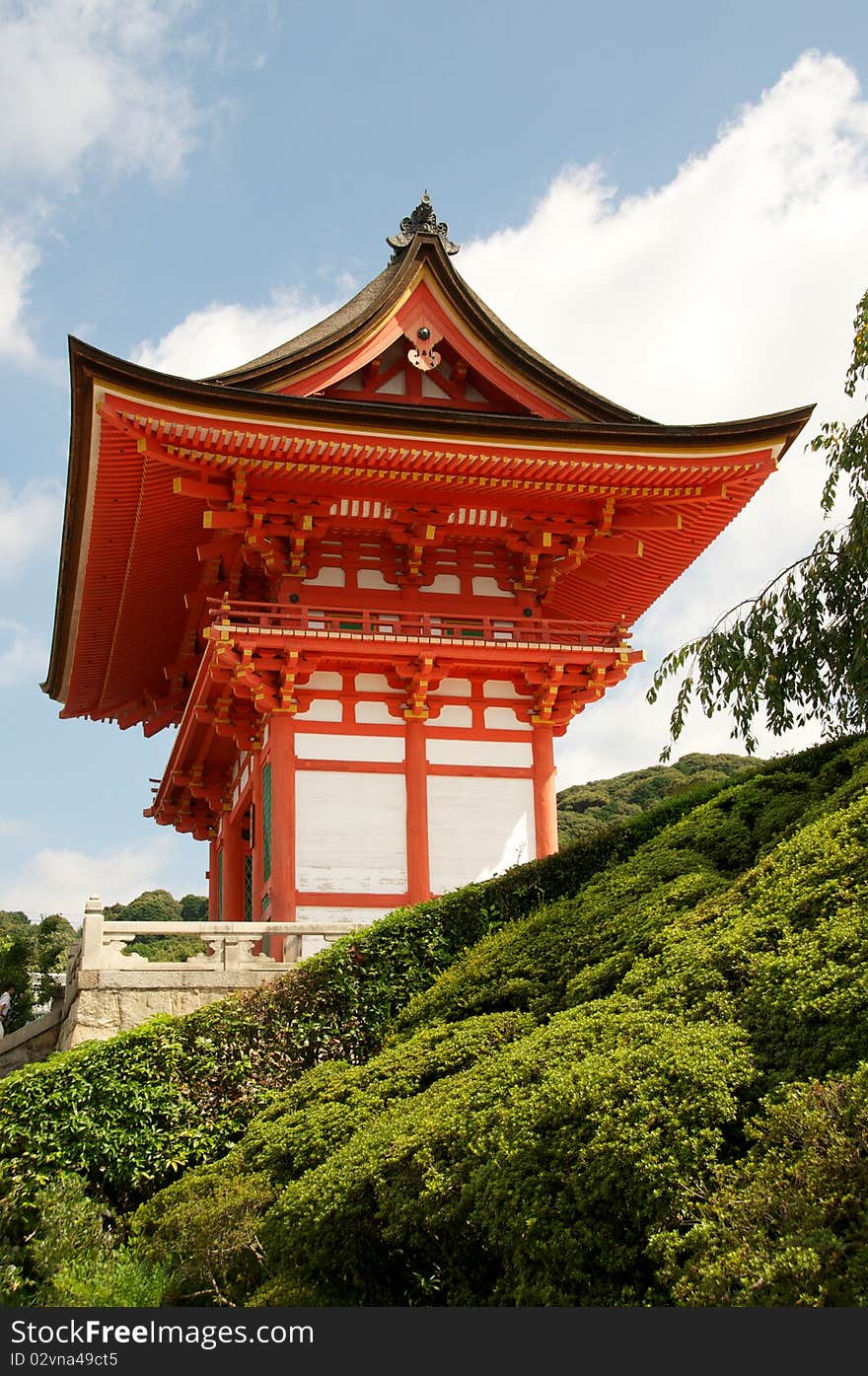 The Kiyomizu Gate in Kyoto, Japan