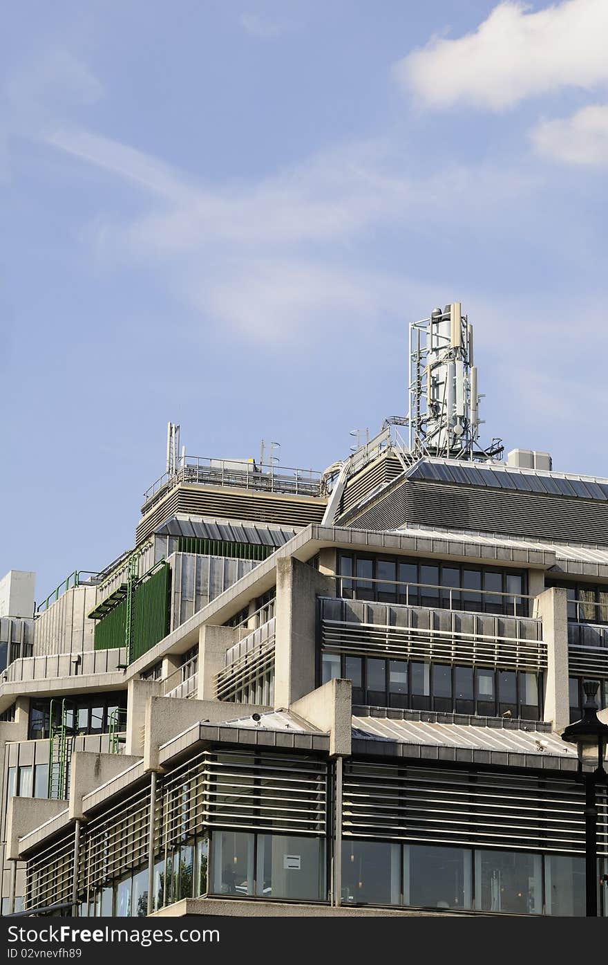 Building office against blue sky. Building office against blue sky