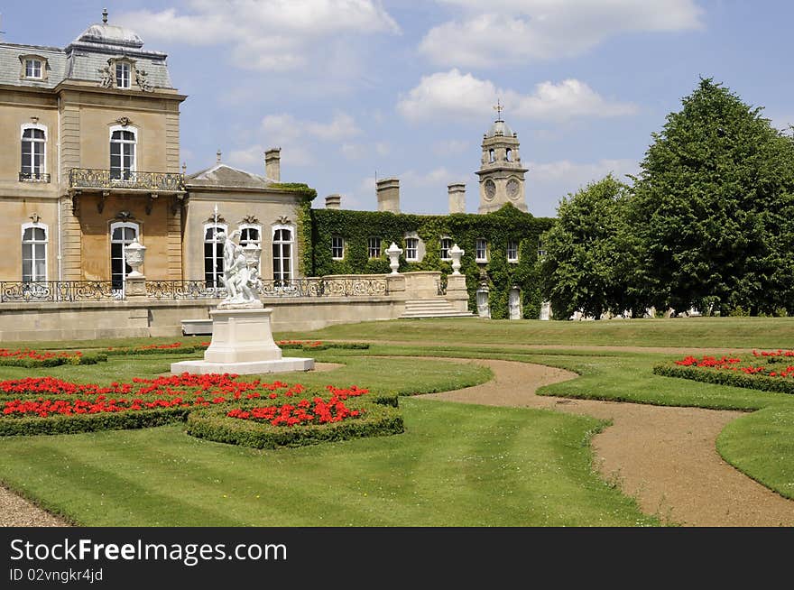 Flowers And Statues Decorating Wrest Park