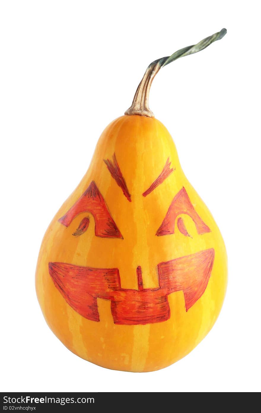 Halloween pumpkin isolated on white background