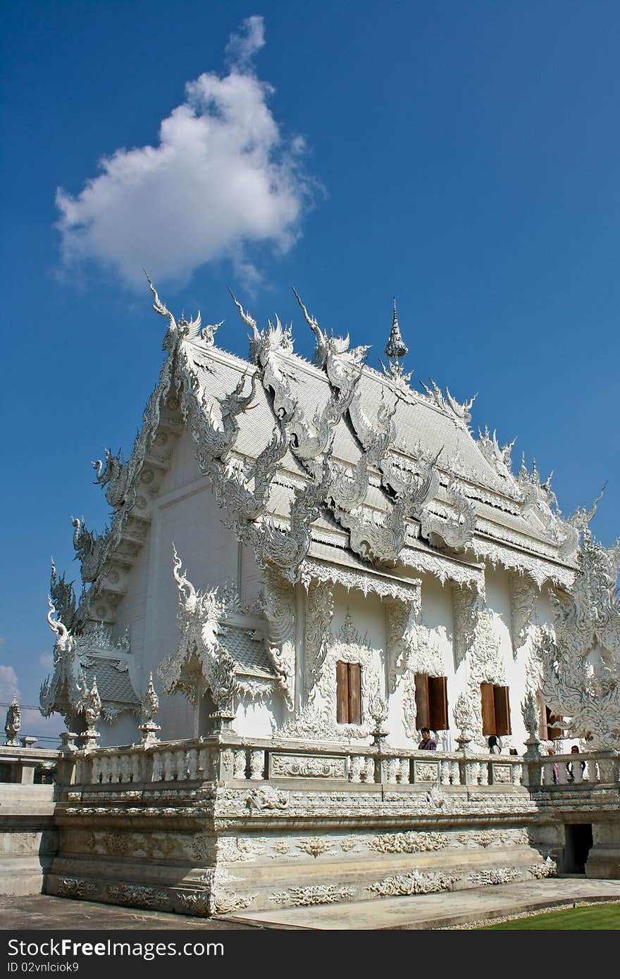 White beauty architecture in north of thailand