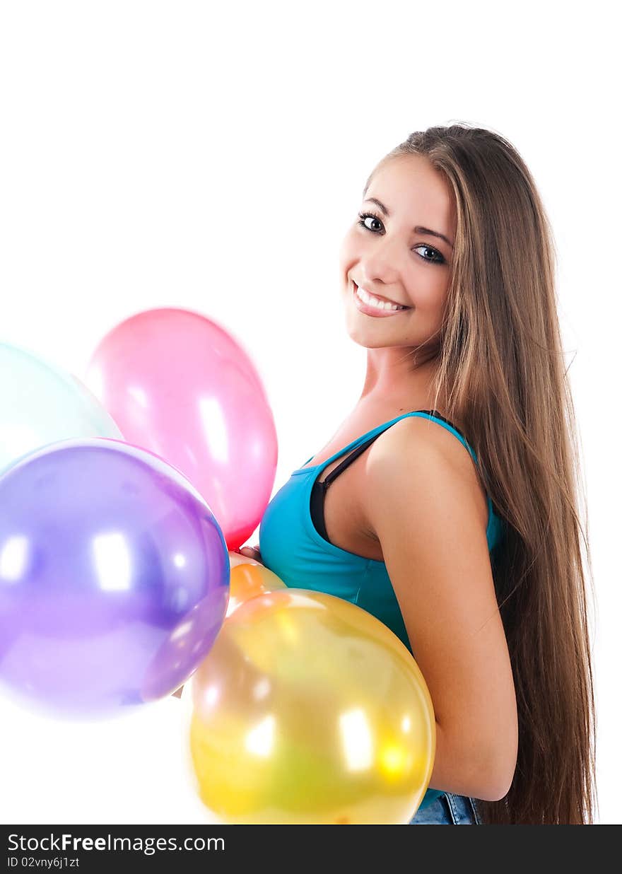 Young women with the balloons