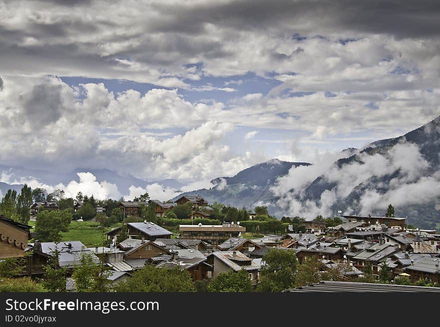 The village of Le Praz, close to the Vanoise NP