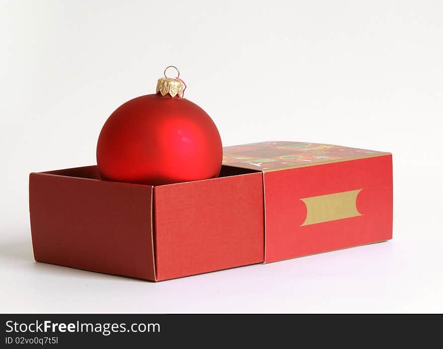 Christmas decoration on white background