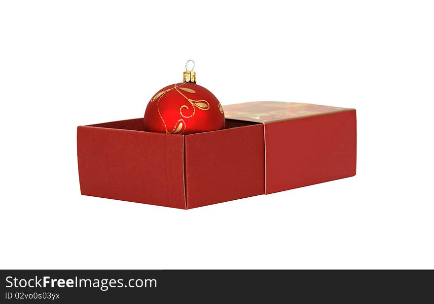 Christmas decoration on white background