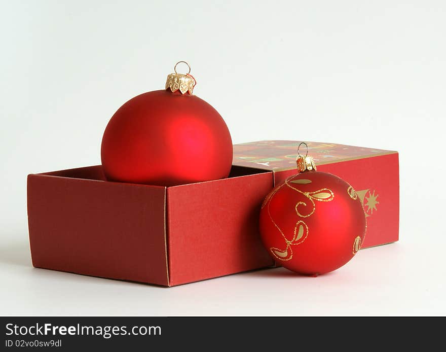 Christmas decoration on white background.