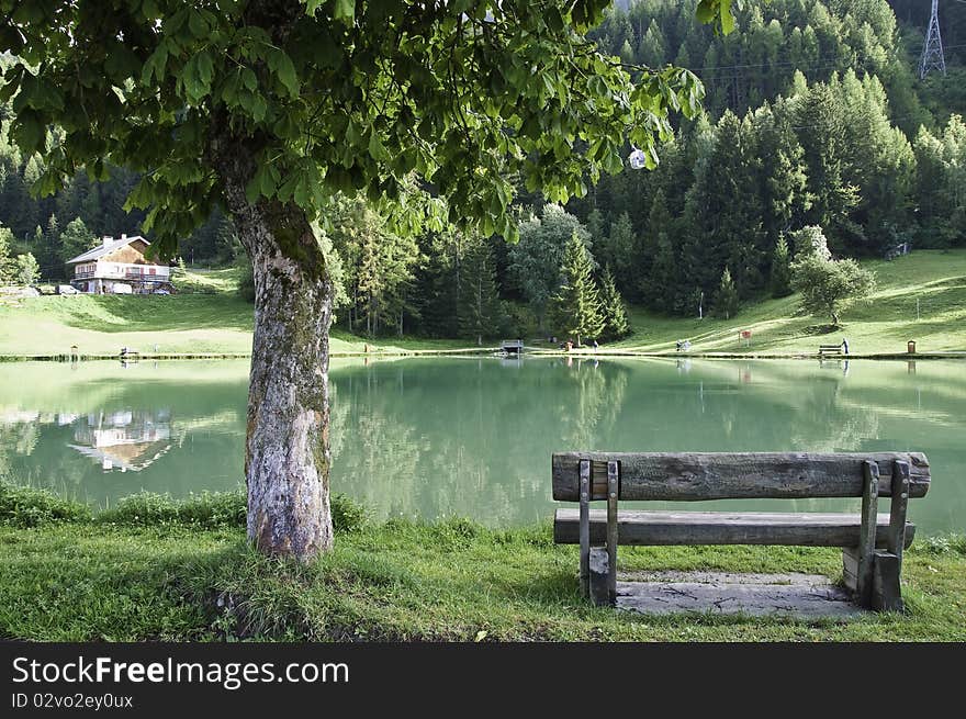 The village of Le Praz, close to the Vanoise National Park has a lake, and wonderful scenery. The village of Le Praz, close to the Vanoise National Park has a lake, and wonderful scenery